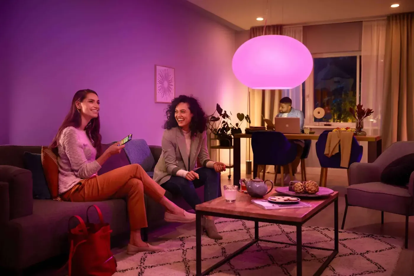Control lighting with one press of a button